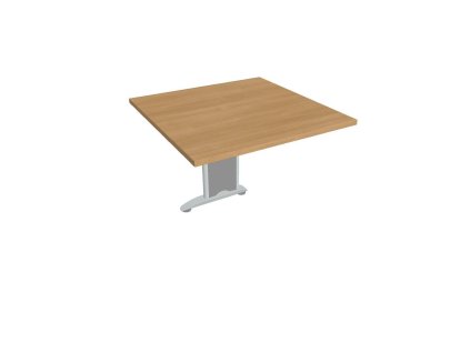 Doplnkový stôl Flex, 80x75,5x80 cm, dub/kov