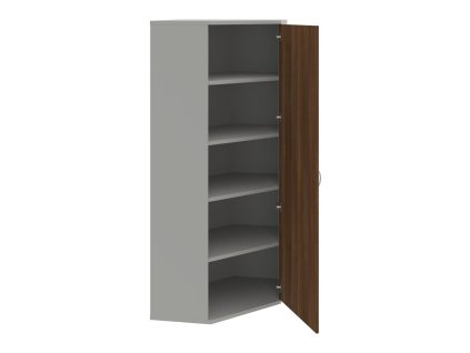 Policová skriňa Strong, 80x192x40 cm, orech/sivá