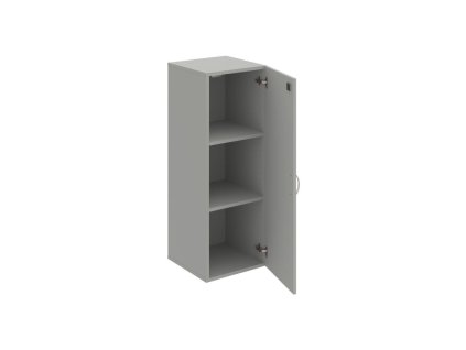 Policová skriňa Drive, zámok, 40x111x42 cm, sivá/sivá