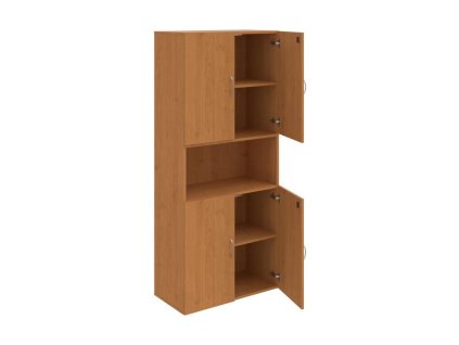 Policová skriňa Drive, zámok, 80x185x42 cm, jelša/jelša