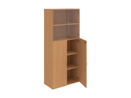 Policová skriňa Drive, zámok, 80x185x42 cm, buk/buk