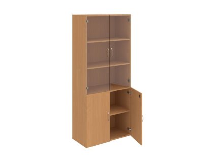 Policová skriňa Drive, zámok, 80x185x42 cm, buk/buk