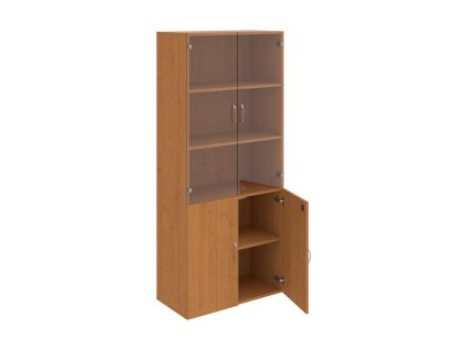 Policová skriňa Drive, zámok, 80x185x42 cm, jelša/jelša