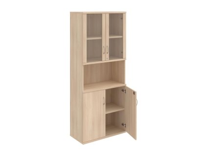 Policová skriňa Strong, zámok, 80x192x40 cm, agát/agát