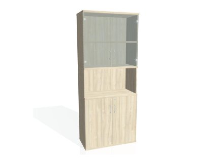 Policová skriňa Strong, zámok, 80x192x40 cm, agát/agát