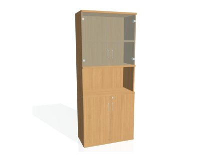 Policová skriňa Strong, zámok, 80x192x40 cm, buk/buk