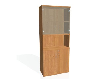 Policová skriňa Strong, zámok, 80x192x40 cm, jelša/jelša