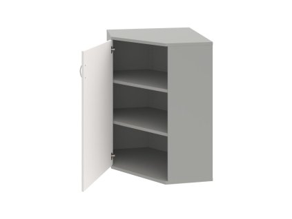 Policová skriňa Strong L, 80x115,2x40 cm, biela/sivá