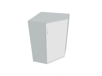 Policová skriňa Strong P, 80x115,2x40 cm, biela/sivá