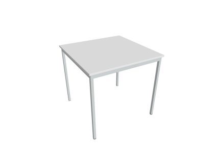 Jedálenský stôl Hobis, 80x75x80 cm, biely