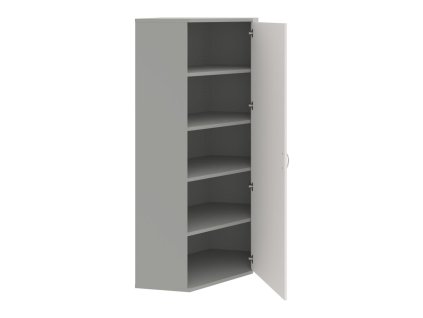 Policová skriňa P Strong, 80x192x40 cm, biela/sivá