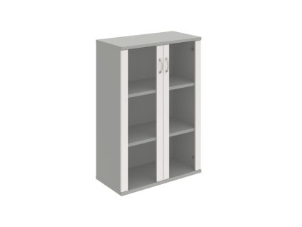 Policová skriňa Strong, 80x115,2x40 cm, biela/sivá