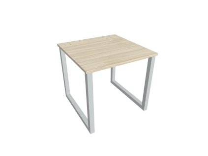 Pracovný stôl UNI O, 80x75,5x80 cm, agát/sivá