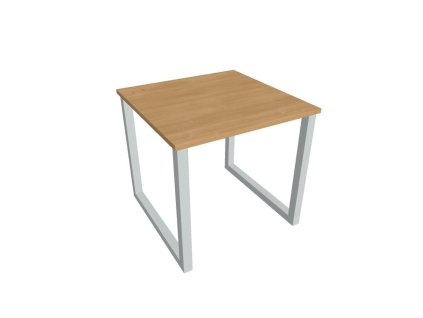 Pracovný stôl UNI O, 80x75,5x80 cm, dub/sivá