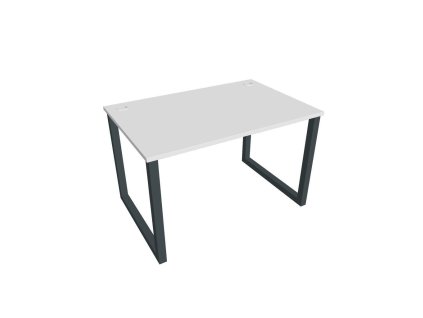 Pracovný stôl UNI O, 120x75,5x80 cm, biela/čierna