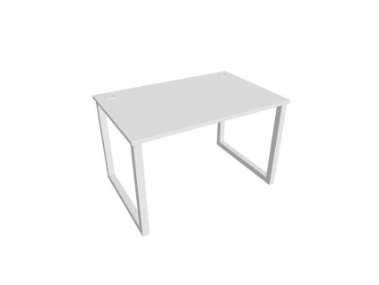 Pracovný stôl UNI O, 120x75,5x80 cm, biela/biela