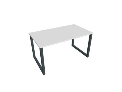 Pracovný stôl UNI O, 140x75,5x80 cm, biela/čierna