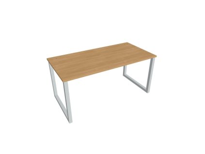 Pracovný stôl UNI O, 160x75,5x80 cm, dub/sivá