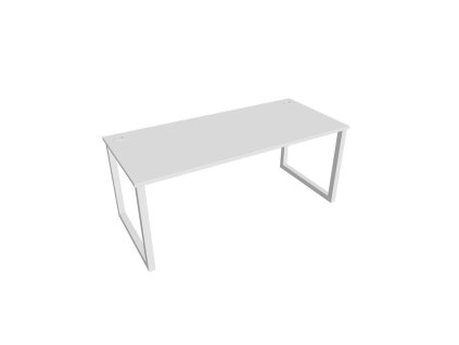 Pracovný stôl UNI O, 180x75,5x80 cm, biela/biela