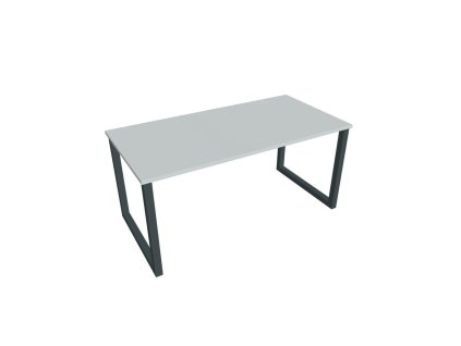 Rokovací stôl UNI O, 160x75,5x80 cm, sivá/čierna