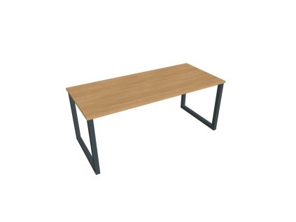 Rokovací stôl UNI O, 180x75,5x80 cm, dub/čierna