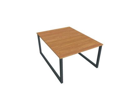 Pracovný stôl UNI O, 120x75,5x160 cm, jelša/čierna