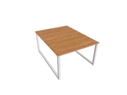 Pracovný stôl UNI O, 120x75,5x160 cm, jelša/biela