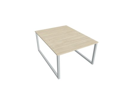 Pracovný stôl UNI O, 120x75,5x160 cm, agát/sivá