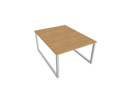 Pracovný stôl UNI O, 120x75,5x160 cm, dub/sivá