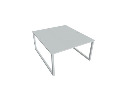 Pracovný stôl UNI O, 140x75,5x160 cm, sivá/sivá