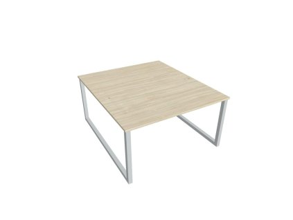 Pracovný stôl UNI O, 140x75,5x160 cm, agát/sivá