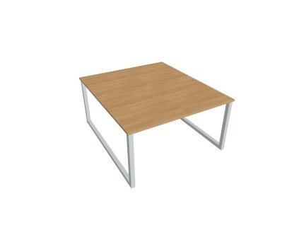 Pracovný stôl UNI O, 140x75,5x160 cm, dub/sivá