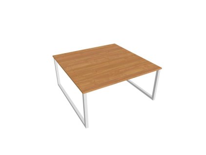 Pracovný stôl UNI O, 160x75,5x160 cm, jelša/biela