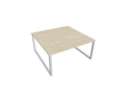 Pracovný stôl UNI O, 160x75,5x160 cm, agát/sivá