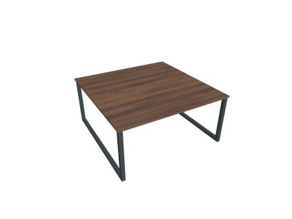 Pracovný stôl UNI O, 160x75,5x160 cm, orech/čierna