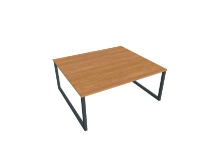 Pracovný stôl UNI O, 180x75,5x160 cm, jelša/čierna