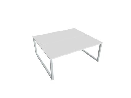 Pracovný stôl UNI O, 180x75,5x160 cm, biela/sivá