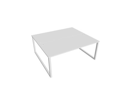 Pracovný stôl UNI O, 180x75,5x160 cm, biela/biela