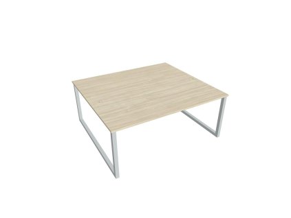 Pracovný stôl UNI O, 180x75,5x160 cm, agát/sivá