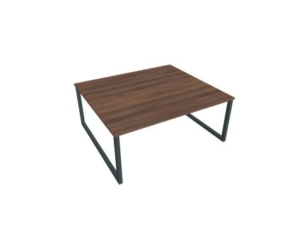 Pracovný stôl UNI O, 180x75,5x160 cm, orech/čierna