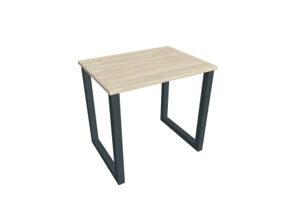 Pracovný stôl UNI O, 80x75,5x60 cm, agát/čierna