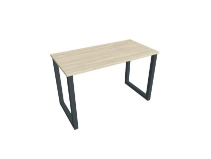 Pracovný stôl UNI O, 120x75,5x60 cm, agát/čierna