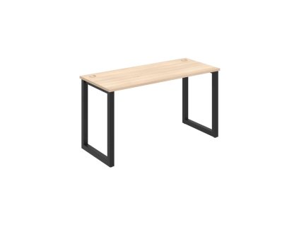 Pracovný stôl UNI O, 140x75,5x60 cm, agát/čierna