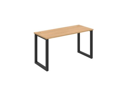 Pracovný stôl UNI O, 140x75,5x60 cm, dub/čierna