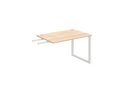 Pracovný stôl UNI O, kolmo reťaziaci, 120x75,5x80 cm, agát/biela