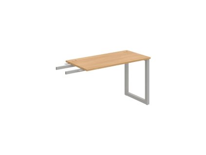 Pracovný stôl UNI O, kolmo reťaziaci, 120x75,5x60 cm, dub/sivá