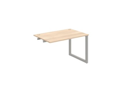 Pracovný stôl UNI O, k pozdĺ. reťazeniu, 120x75,5x80 cm, agát/sivá