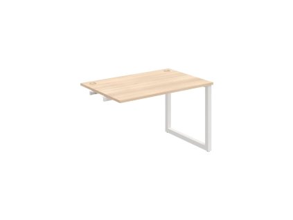 Pracovný stôl UNI O, k pozdĺ. reťazeniu, 120x75,5x80 cm, agát/biela