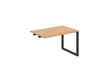 Pracovný stôl UNI O, k pozdĺ. reťazeniu, 120x75,5x80 cm, dub/čierna