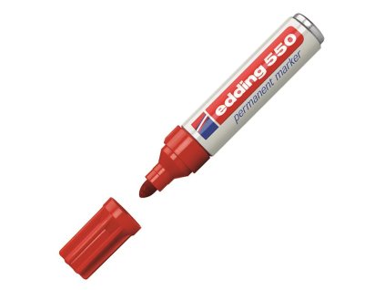 Permanentný popisovač edding 550 červený
